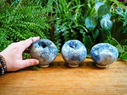 Celestite Spheres - Shakti