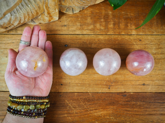 Rose Quartz Spheres - Shakti