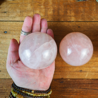 Rose Quartz Spheres - Shakti