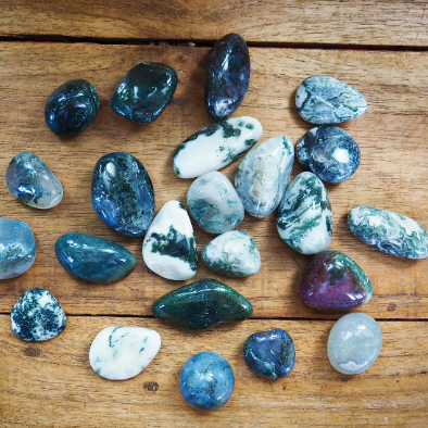 Moss Agate Tumble Stones - Shakti