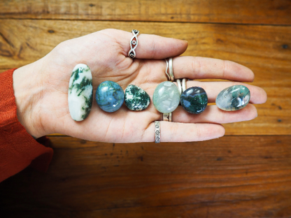 Moss Agate Tumble Stones - Shakti