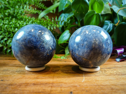 Dumortierite (Blue Quartz) Spheres - Shakti