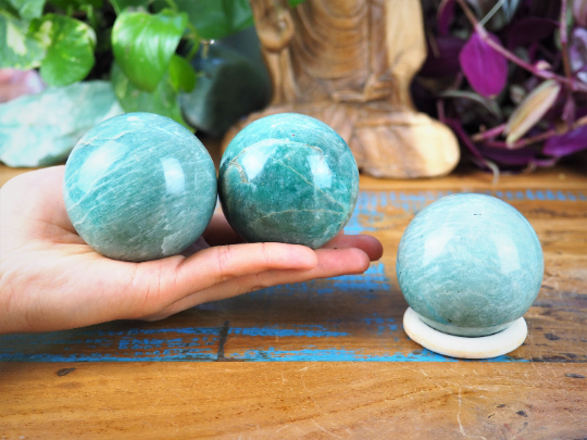 Amazonite Spheres - Shakti