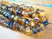 Load image into Gallery viewer, Amber Bead Strand, Large Rondelle
