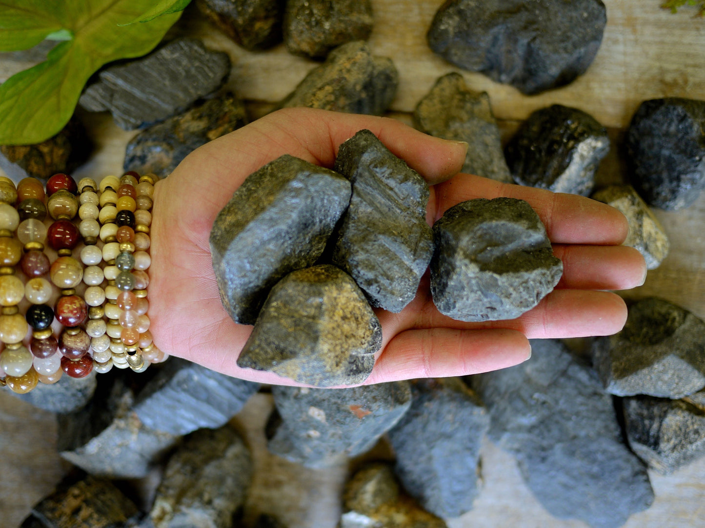 Black Tourmaline Chunks, Natural - Shakti