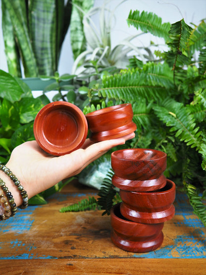 Natural Wooden Sphere Stands - Shakti
