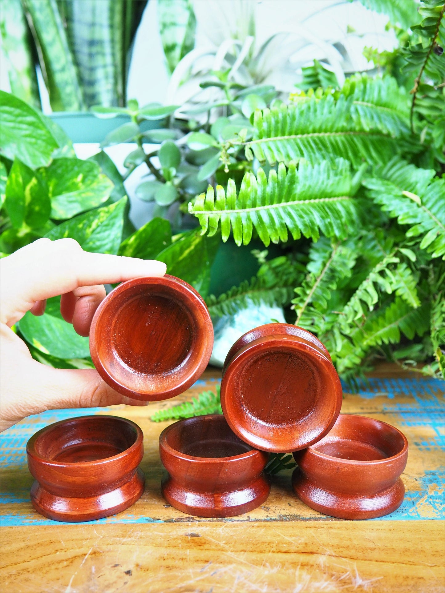 Natural Wooden Sphere Stands - Shakti