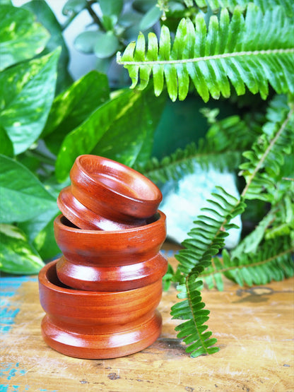 Natural Wooden Sphere Stands - Shakti