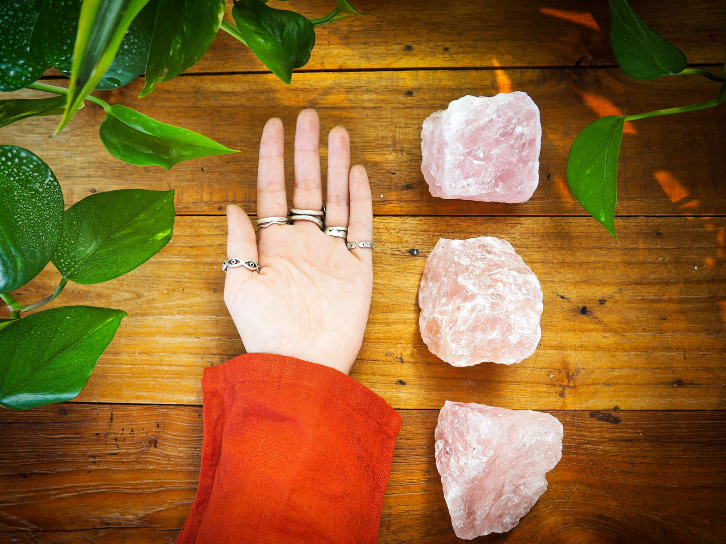 Rose Quartz Rough Chunks - Shakti