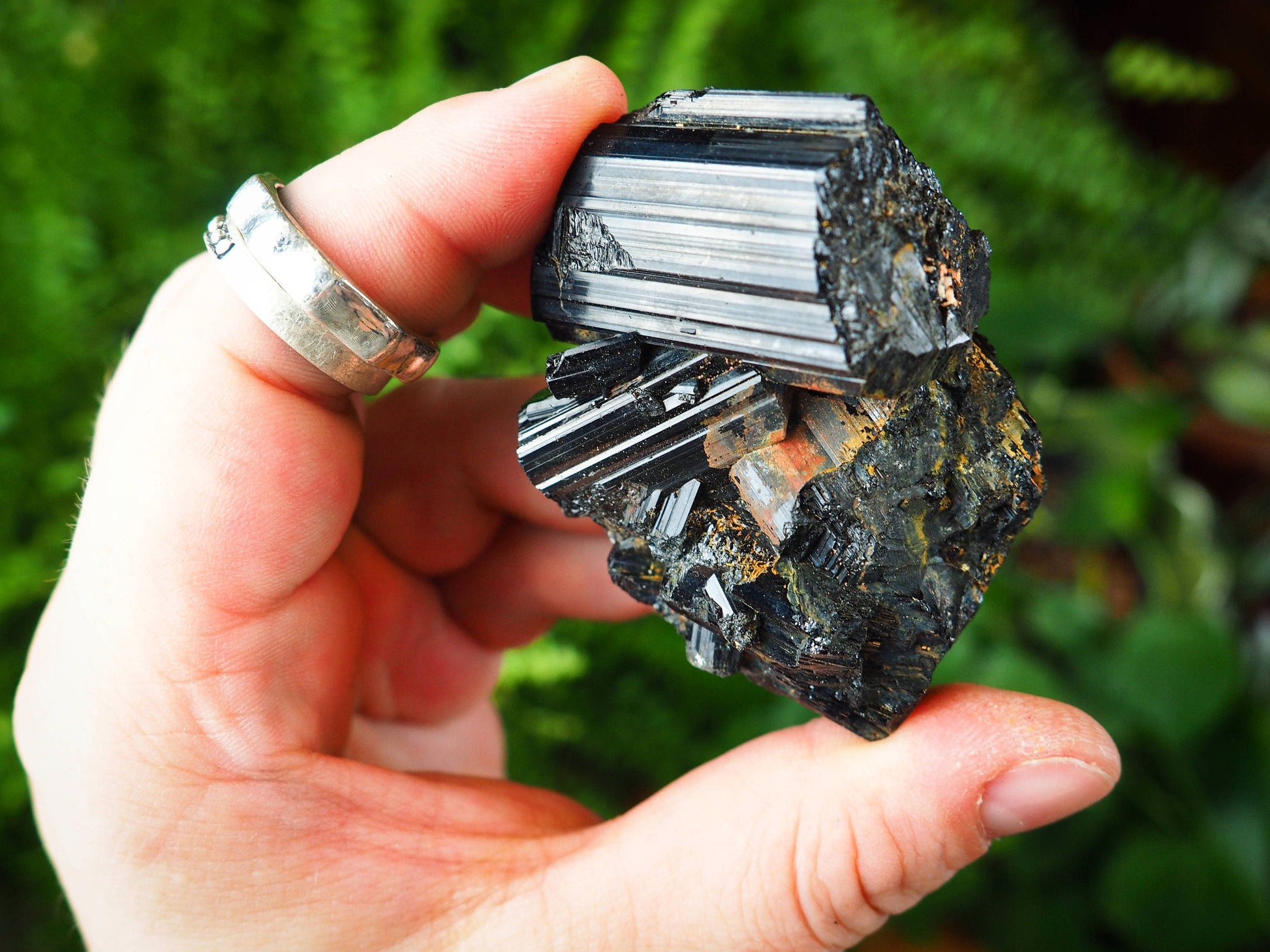 Black Tourmaline Chunks, Polished - Shakti