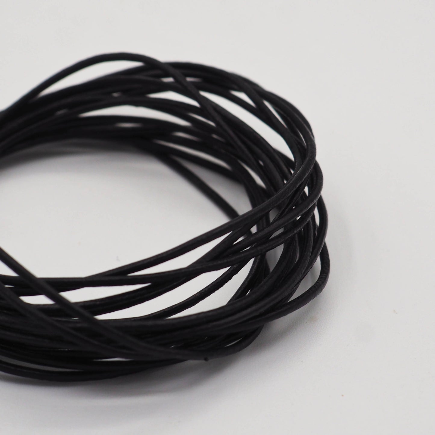 Leather Cord (Black) - 1mm Round - Shakti