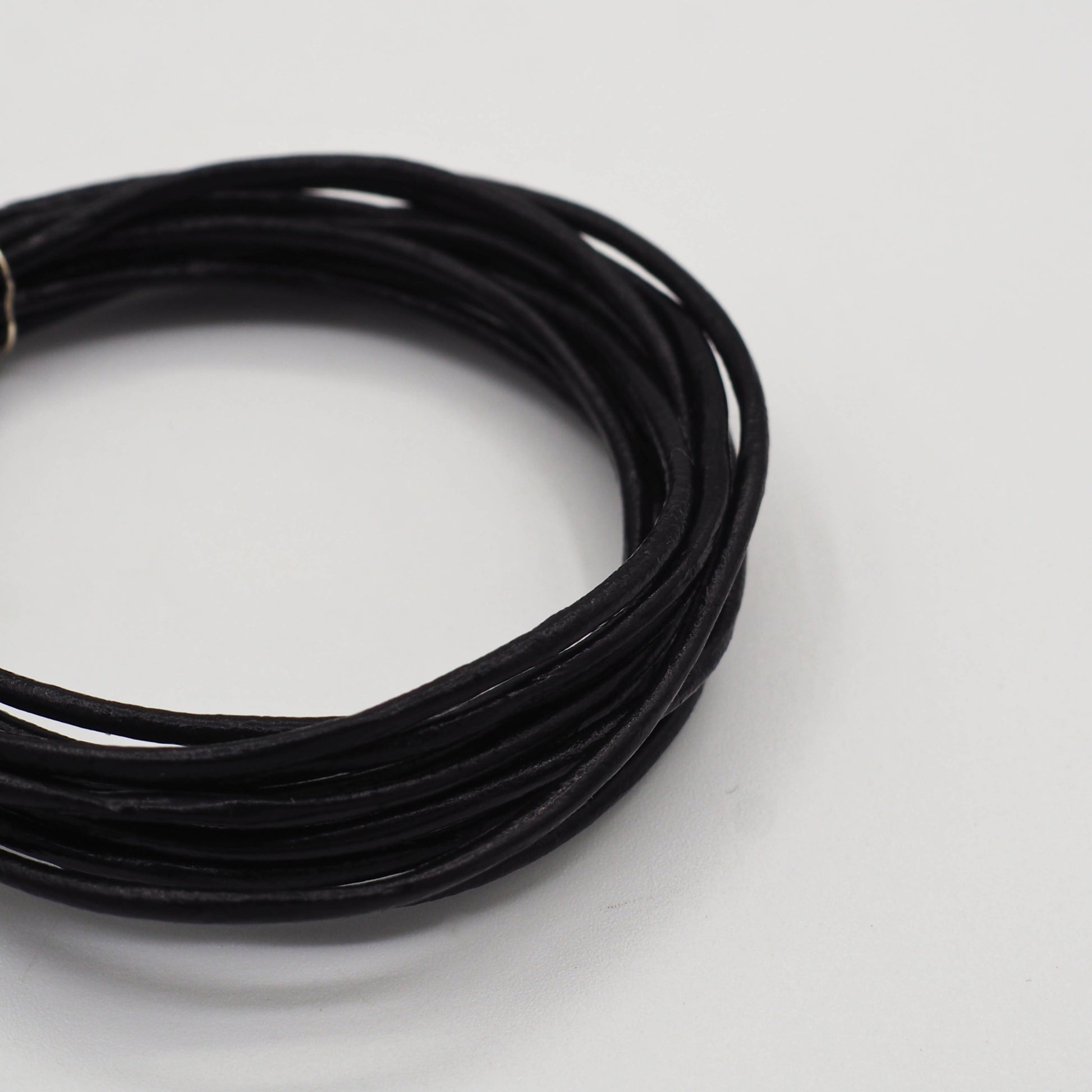 Leather Cord (Black) - 1.5mm Round - Shakti