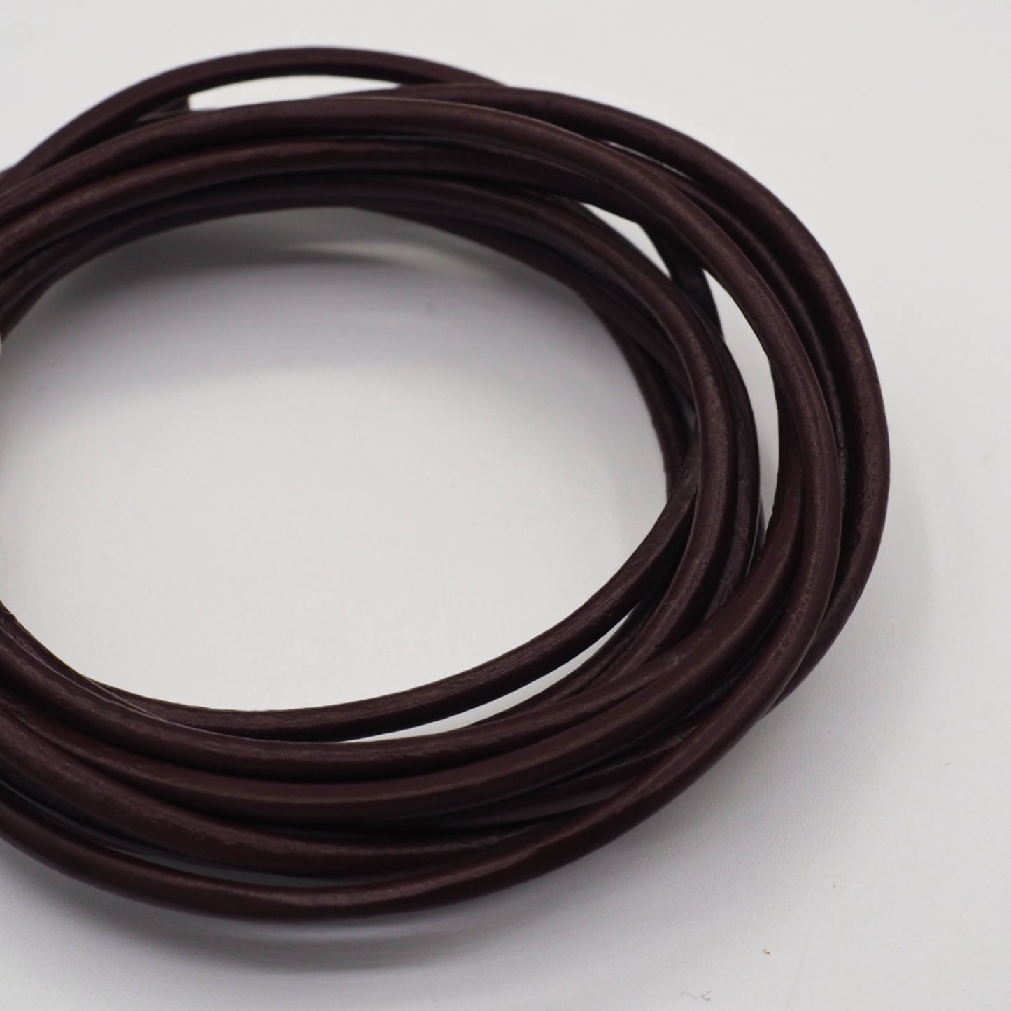 Leather Cord (Brown) - 3mm Round - Shakti